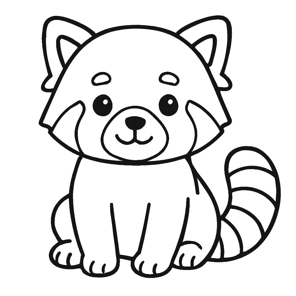 Roter Panda druckbare