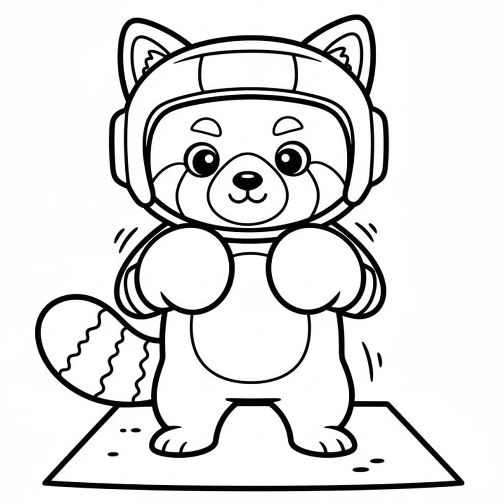 Roter Panda druckbare basisch