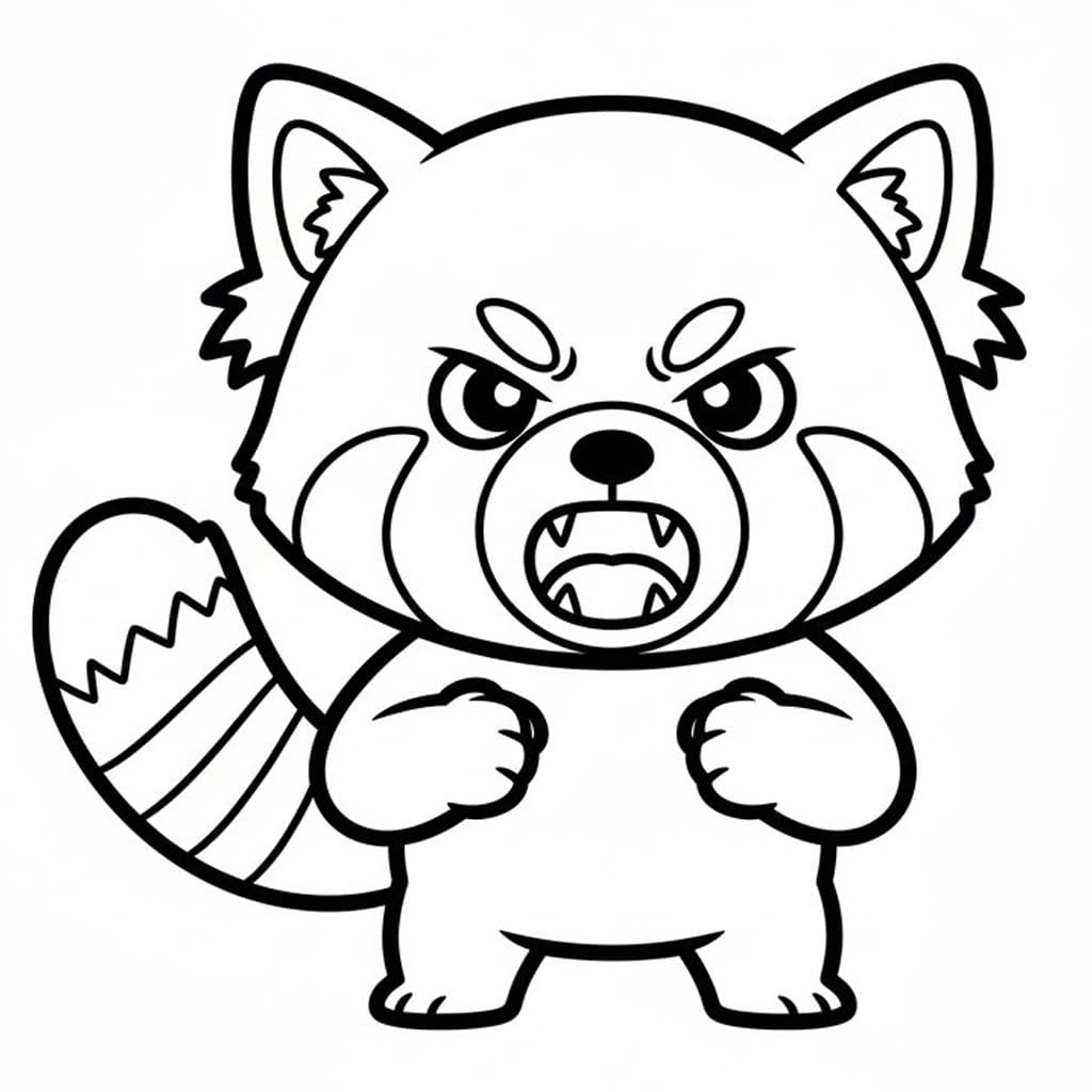 Roter Panda druckbare einfach