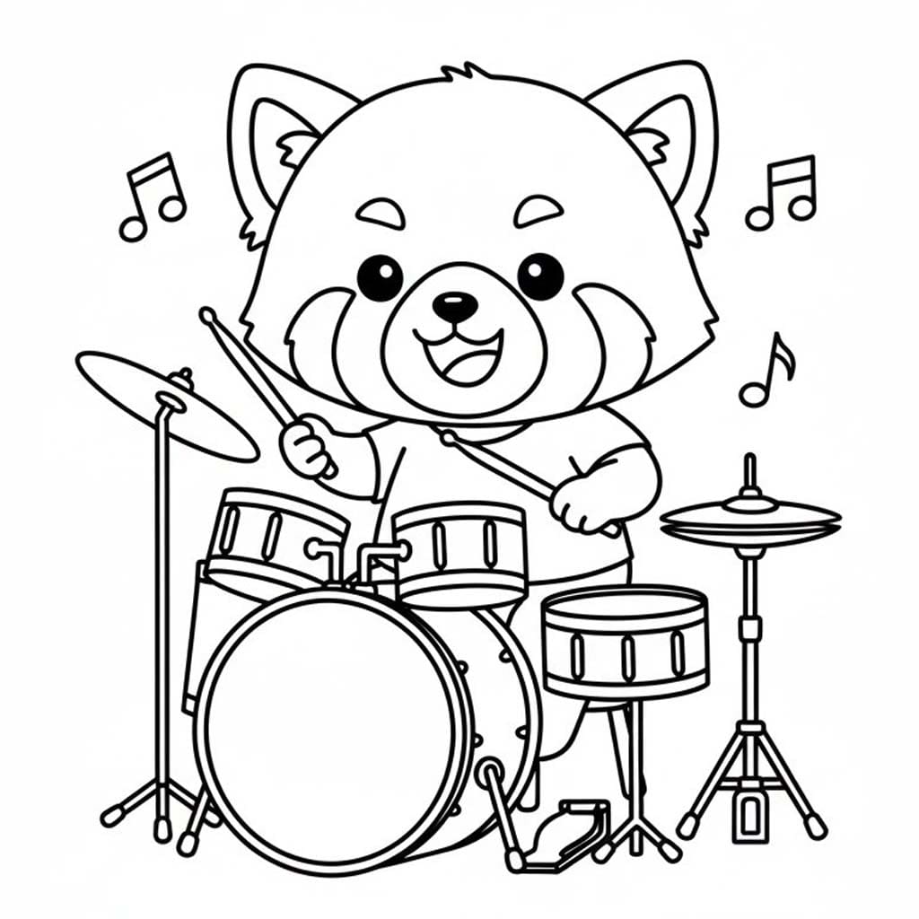 Roter Panda kostenlos druckbare basisch