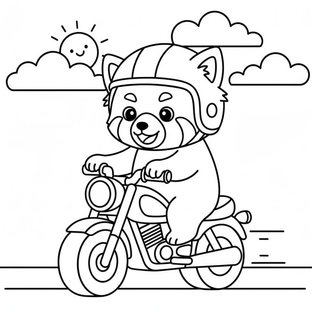 Roter Panda kostenlos druckbare schlicht