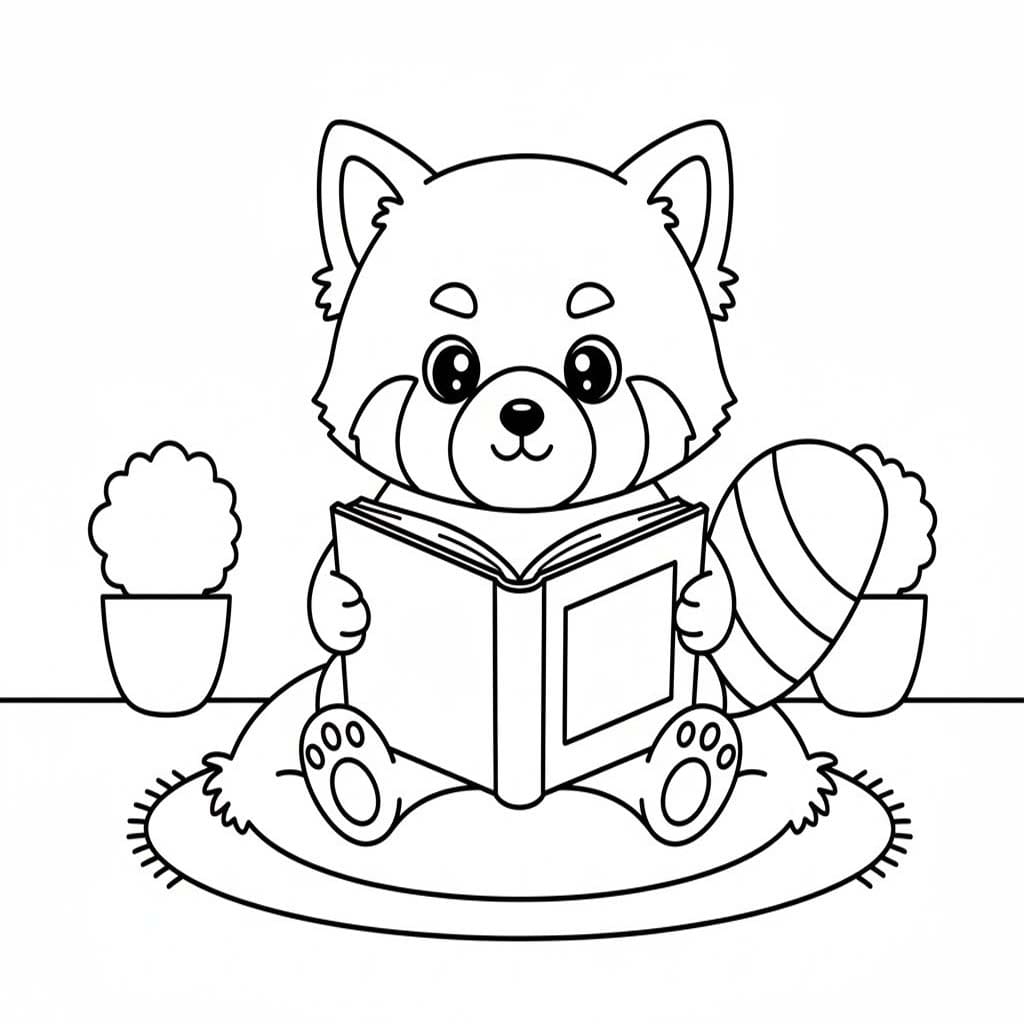 Roter Panda zum Ausdrucken für Kinder
