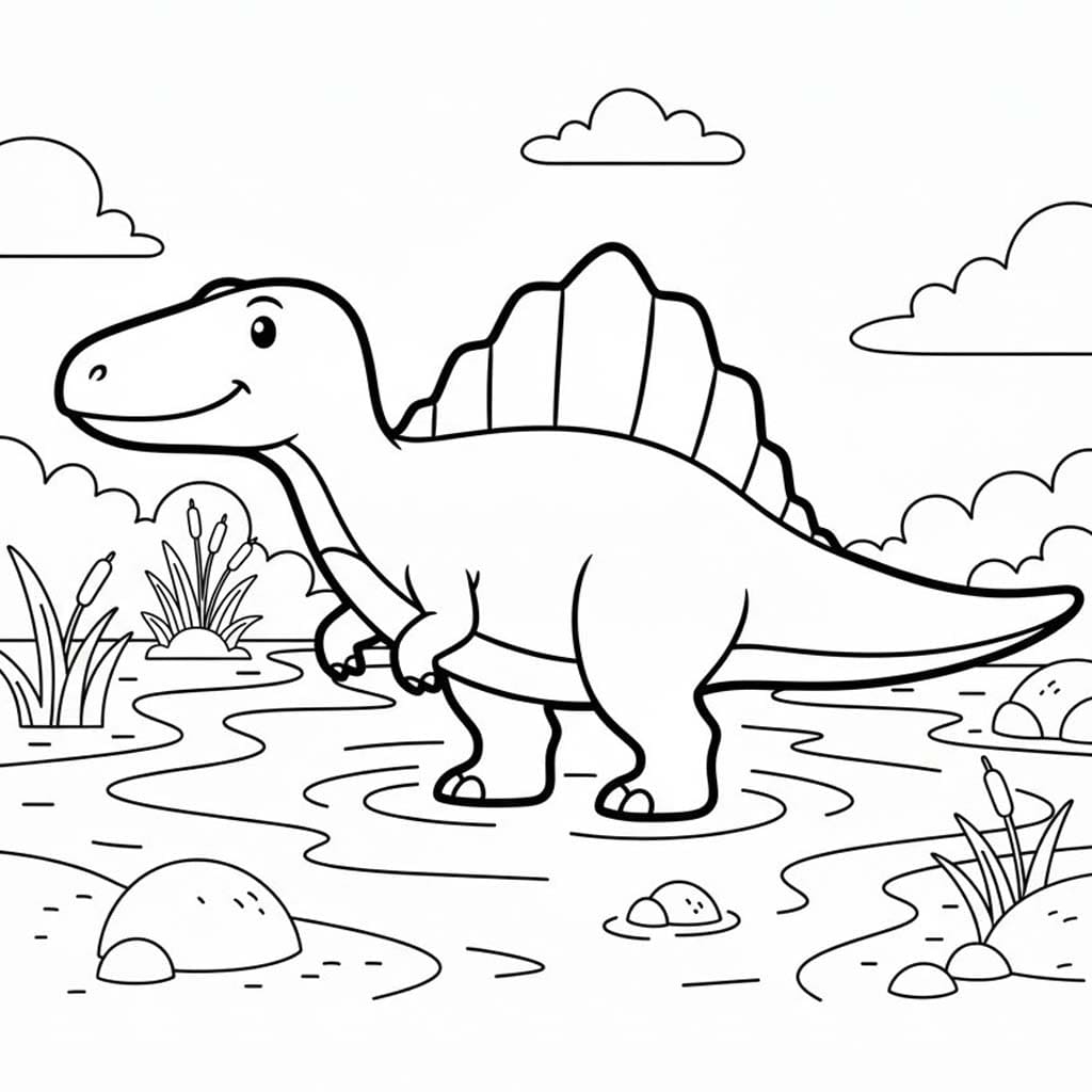 Spinosaurus druckbare basisch