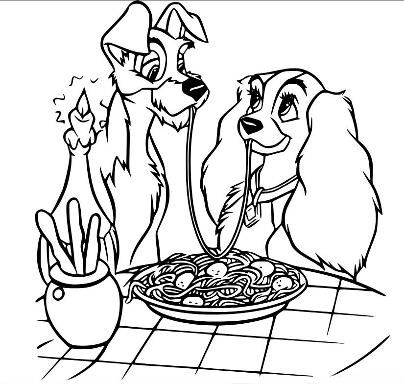 Susi und Strolch druckbare für Kinder