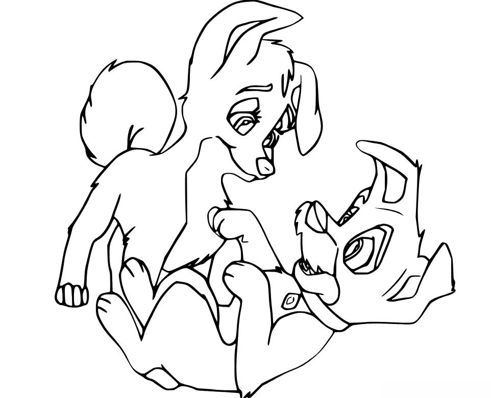 Susi und Strolch kostenlos druckbare