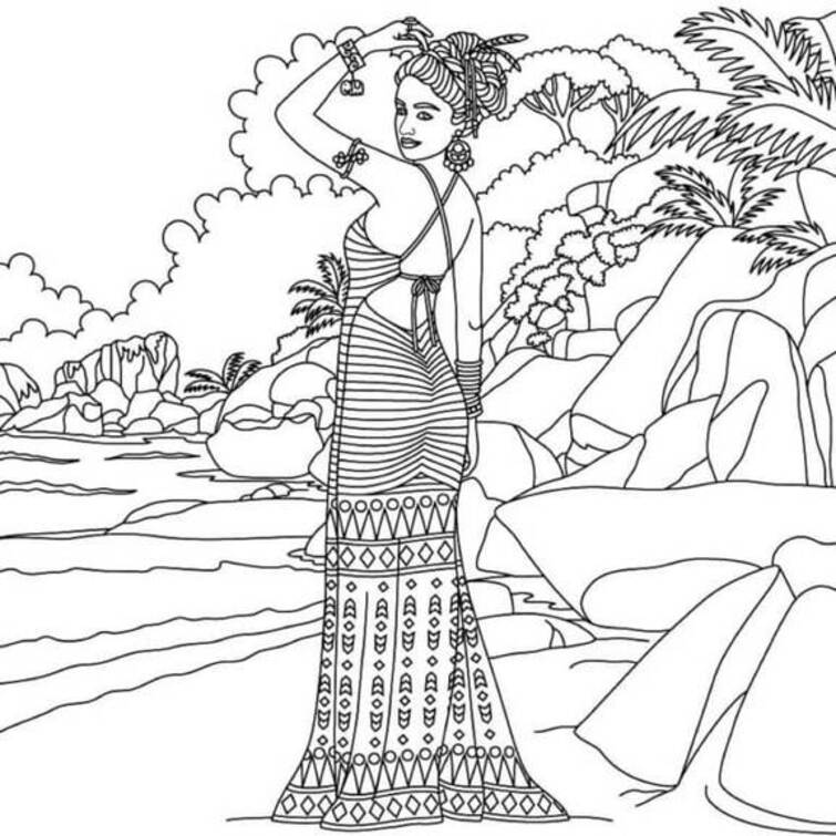 Zeichne Afrika druckbare einfach