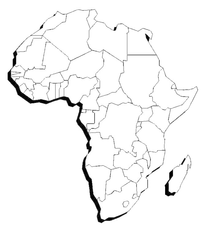Zeichne Afrika kostenlos