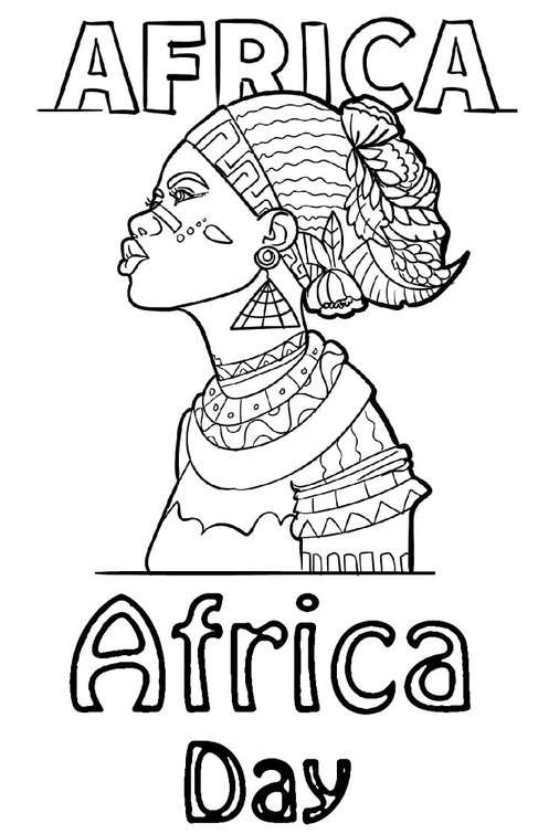 Zeichne Afrika kostenlos druckbare