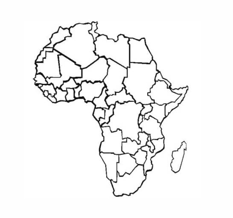 Zeichne Afrika kostenlos druckbare basisch