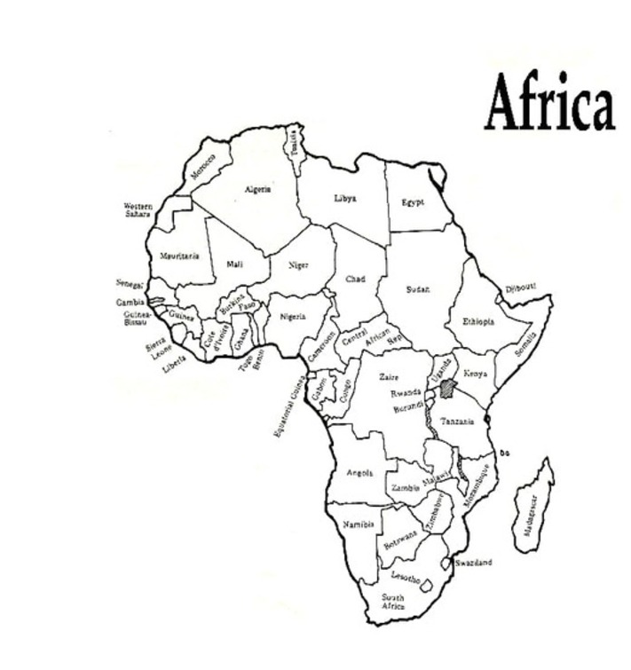 Zeichne Afrika kostenlos einfach