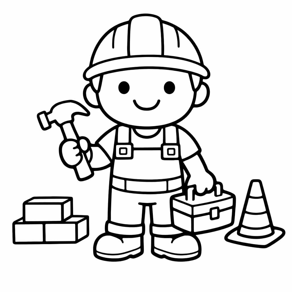 Bauarbeiter ausmalbilder