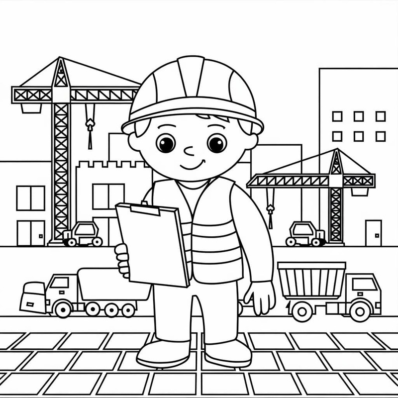 Zeichne Bauarbeiter Kostenlos einfach