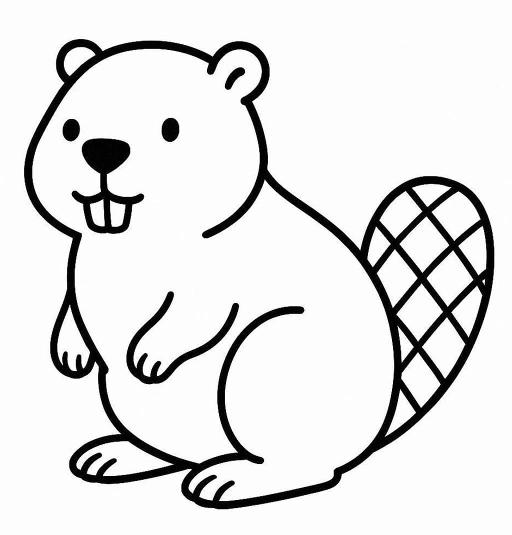 Zeichne Biber druckbare