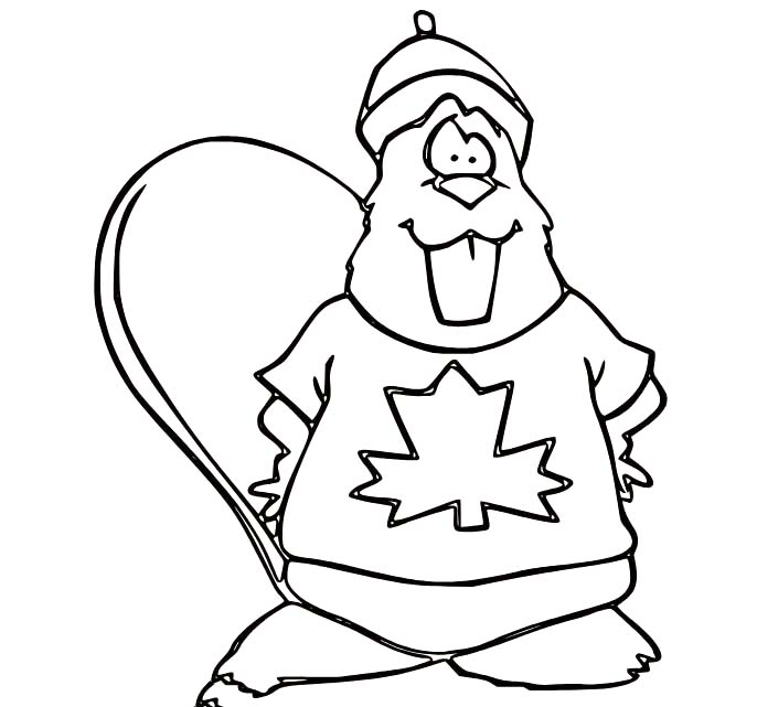 Zeichne Biber kostenlos für Kinder