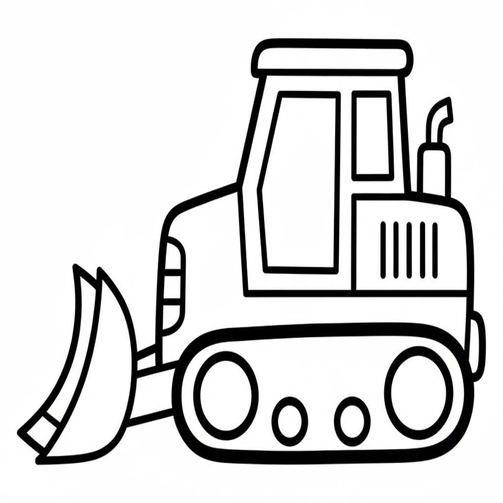 Zeichne Bulldozer druckbare für Kinder