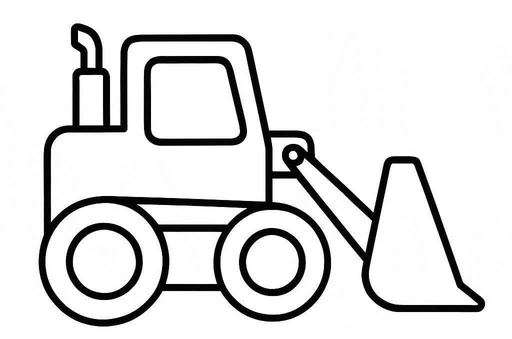 Zeichne Bulldozer einfach