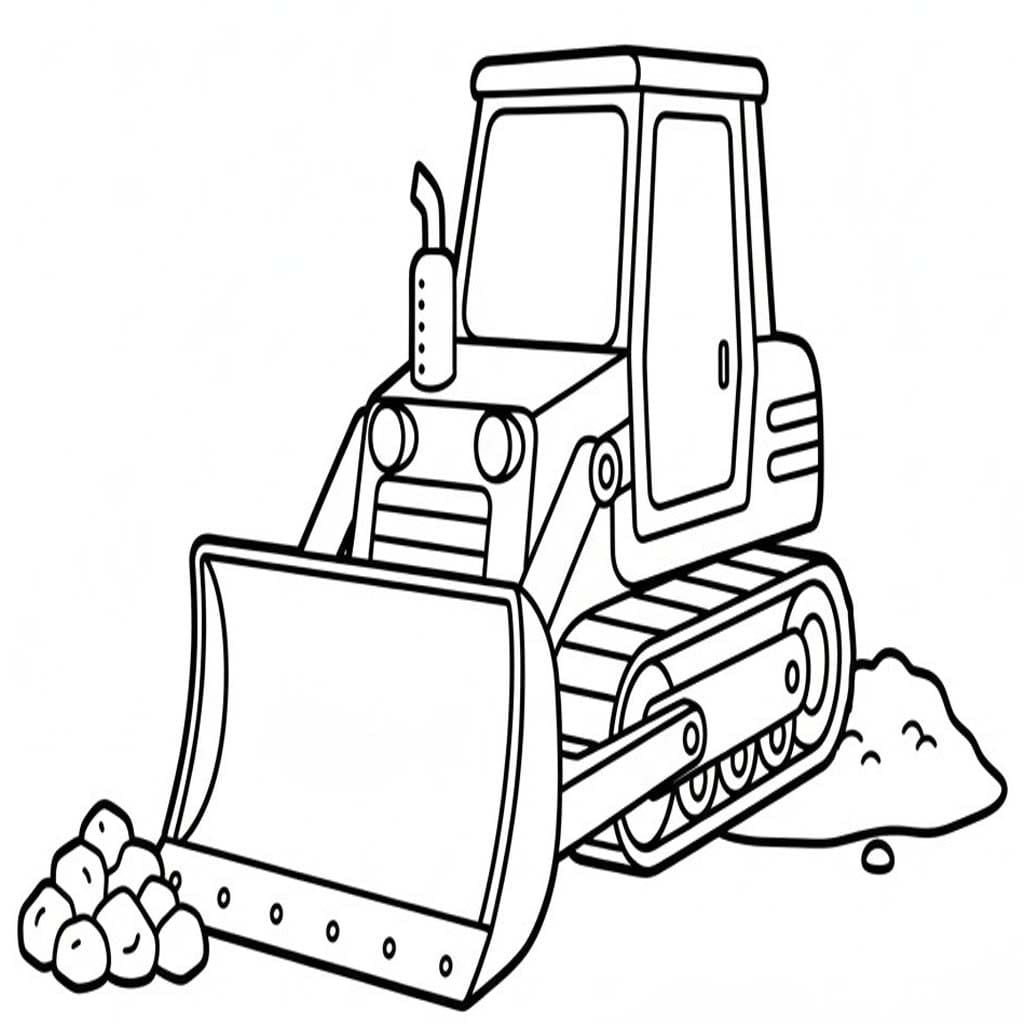 Zeichne Bulldozer kostenlos basisch