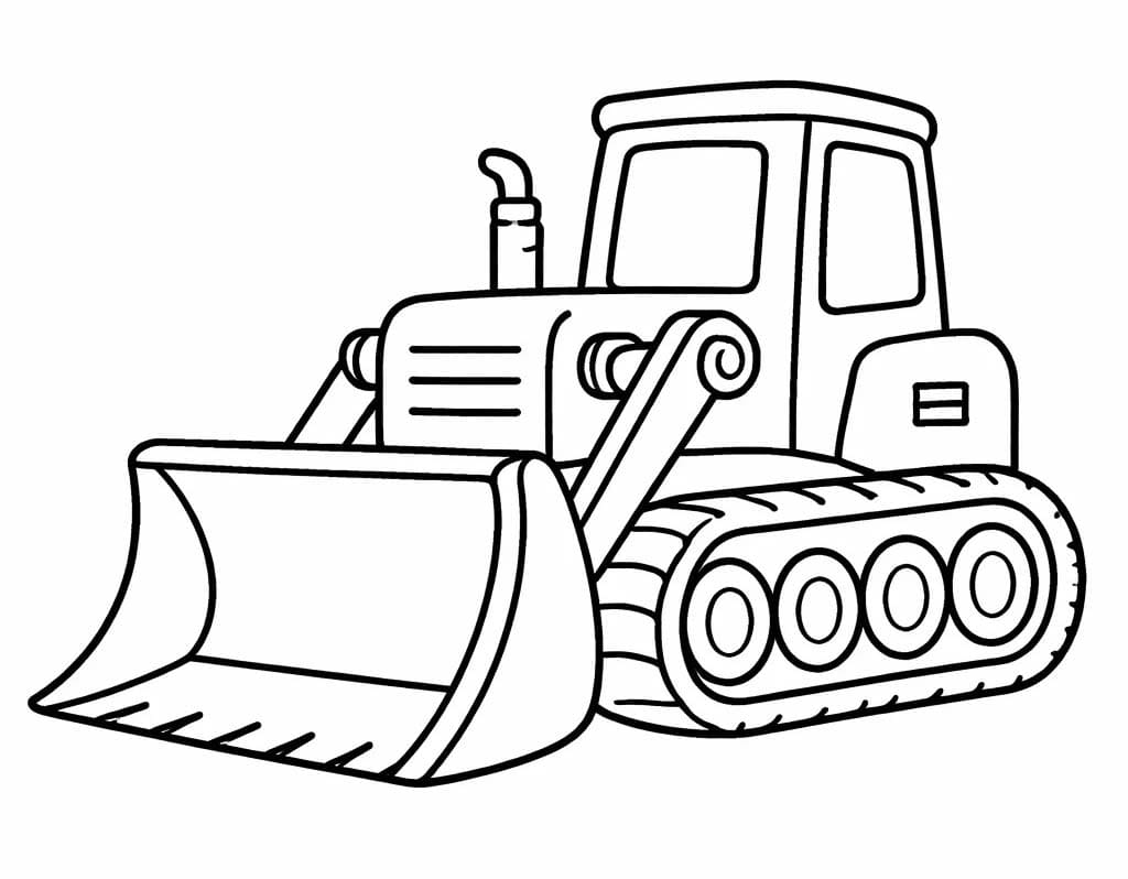 Zeichne Bulldozer kostenlos druckbare