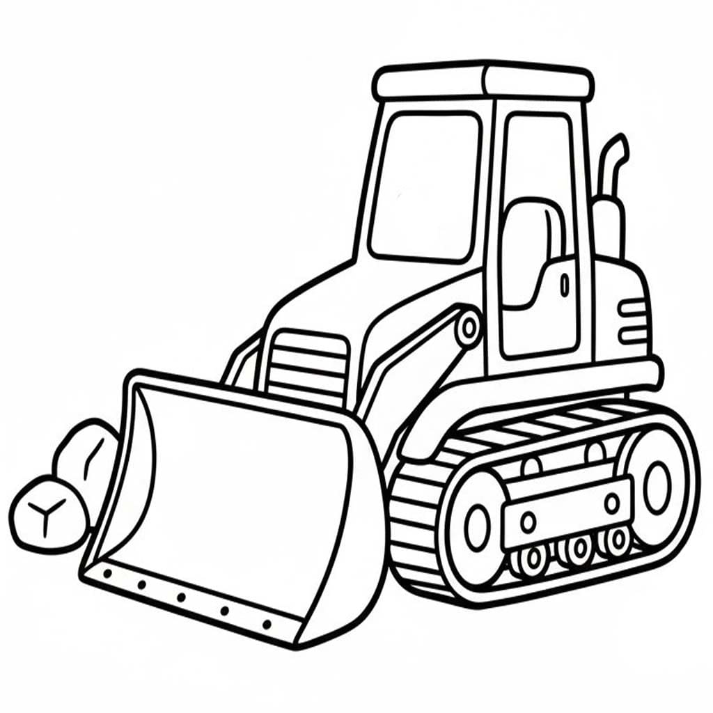 Zeichne Bulldozer kostenlos druckbare basisch