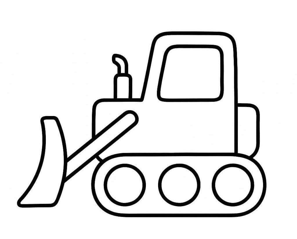 Zeichne Bulldozer kostenlos für Kinder