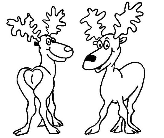 Zeichne Elch druckbare einfach