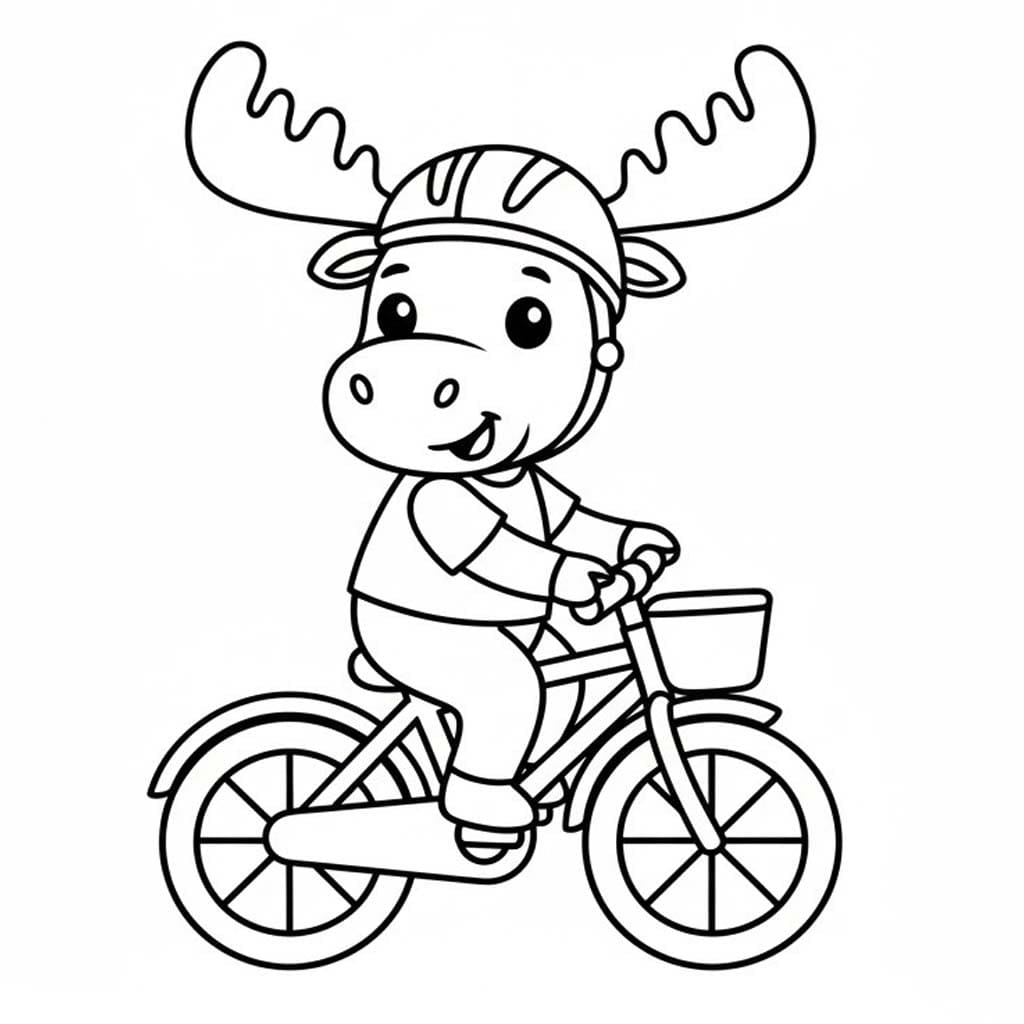 Zeichne Elch für Kinder