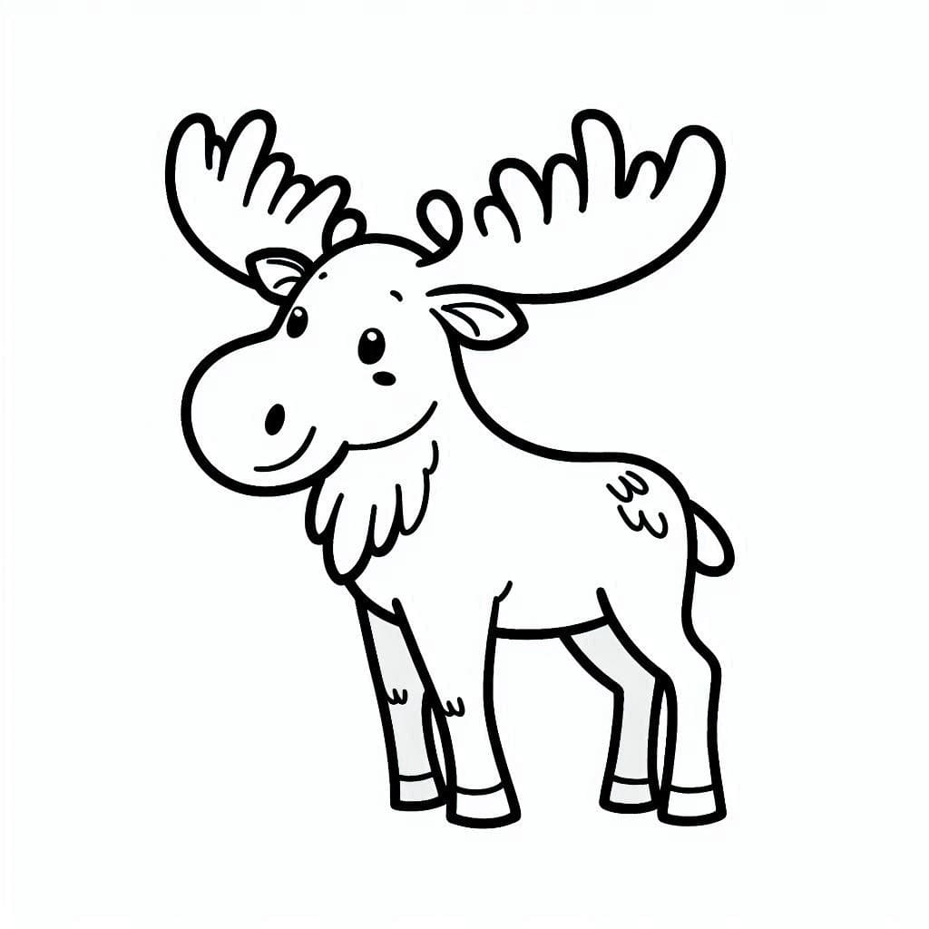 Zeichne Elch kostenlos