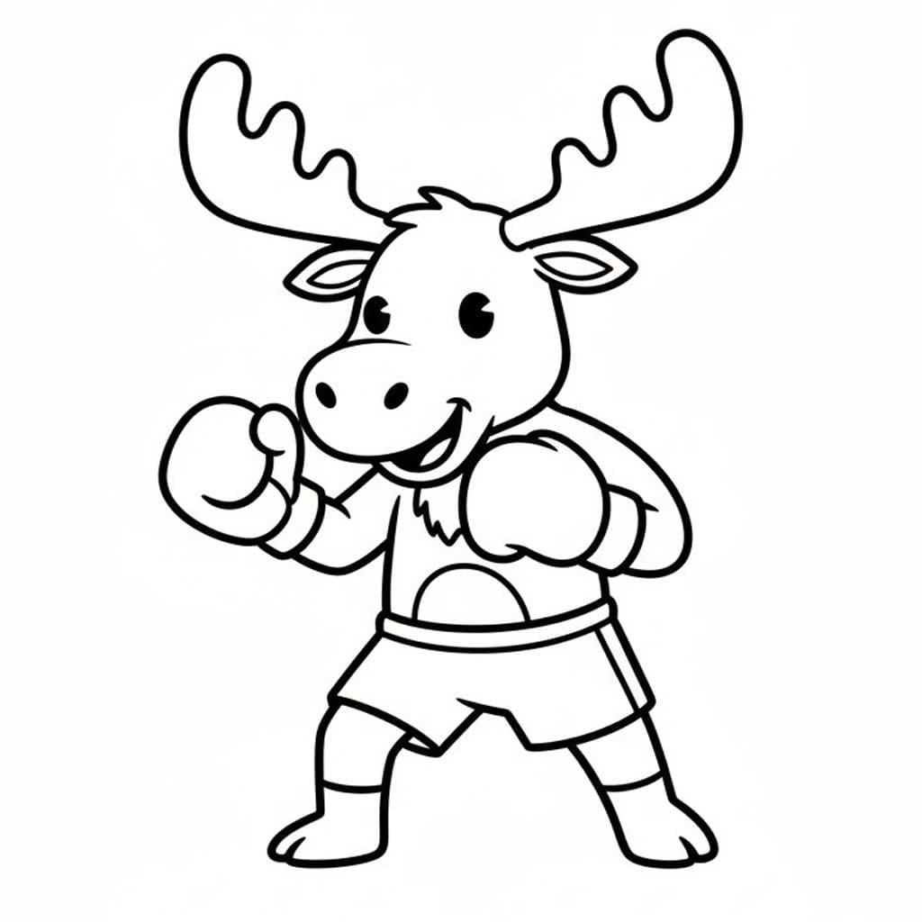 Zeichne Elch kostenlos druckbare