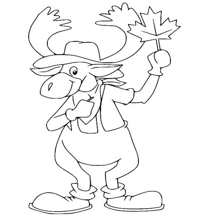 Zeichne Elch kostenlos für Kinder