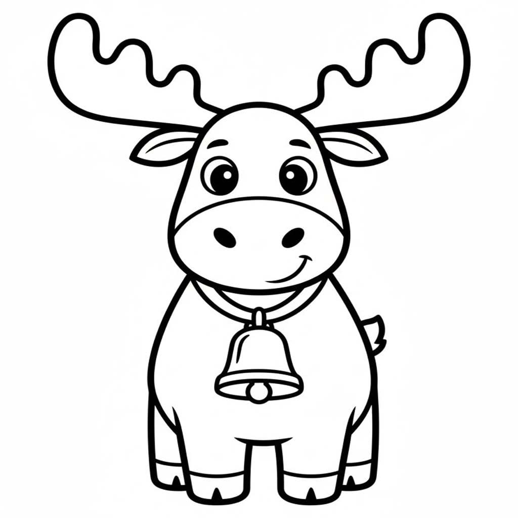 Zeichne Elch schlicht