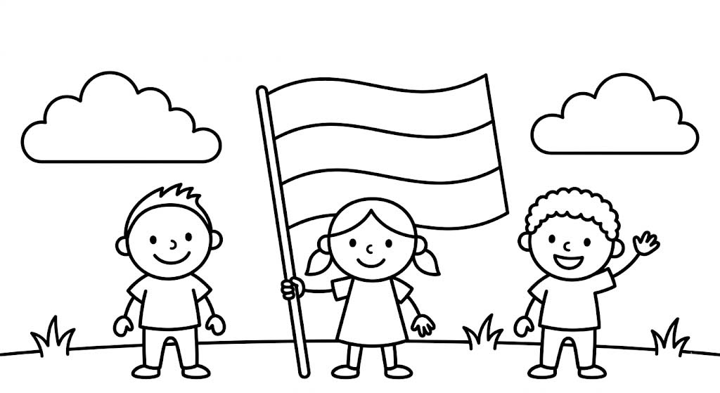 Zeichne Flagge Deutschlands druckbar basisch