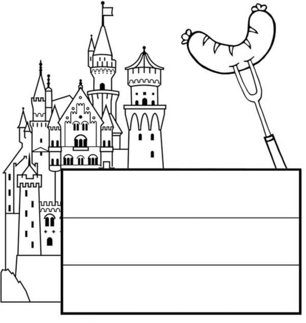 Zeichne Flagge Deutschlands druckbar schlicht