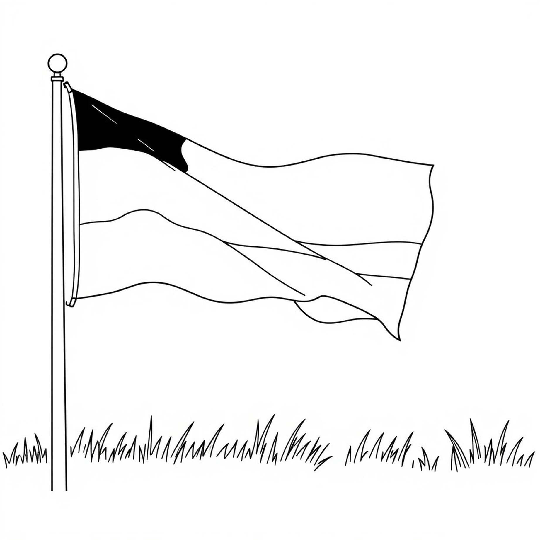 Zeichne Flagge Deutschlands Kostenlos druckbar schlicht