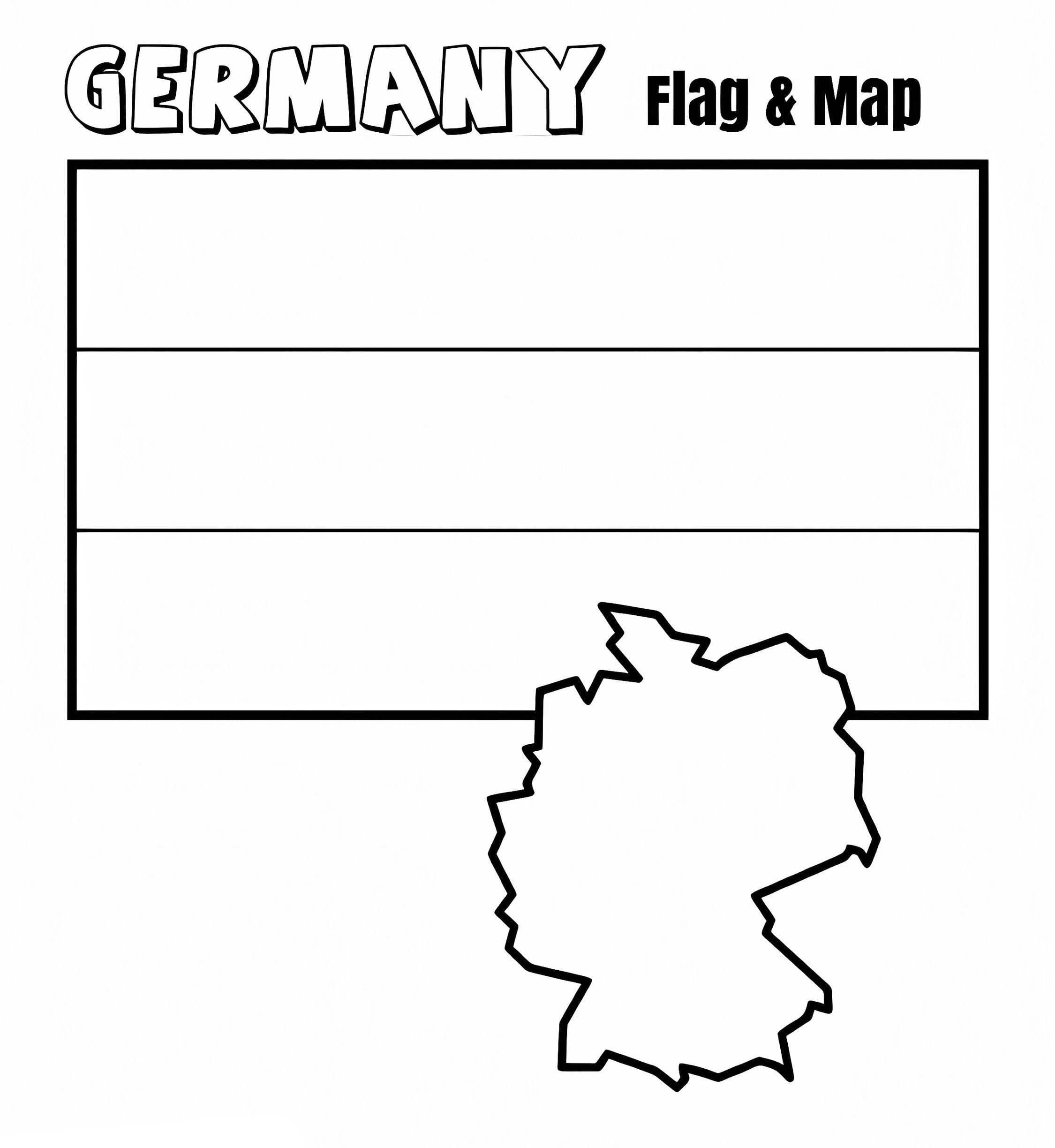 Zeichne Flagge Deutschlands Kostenlos schlicht