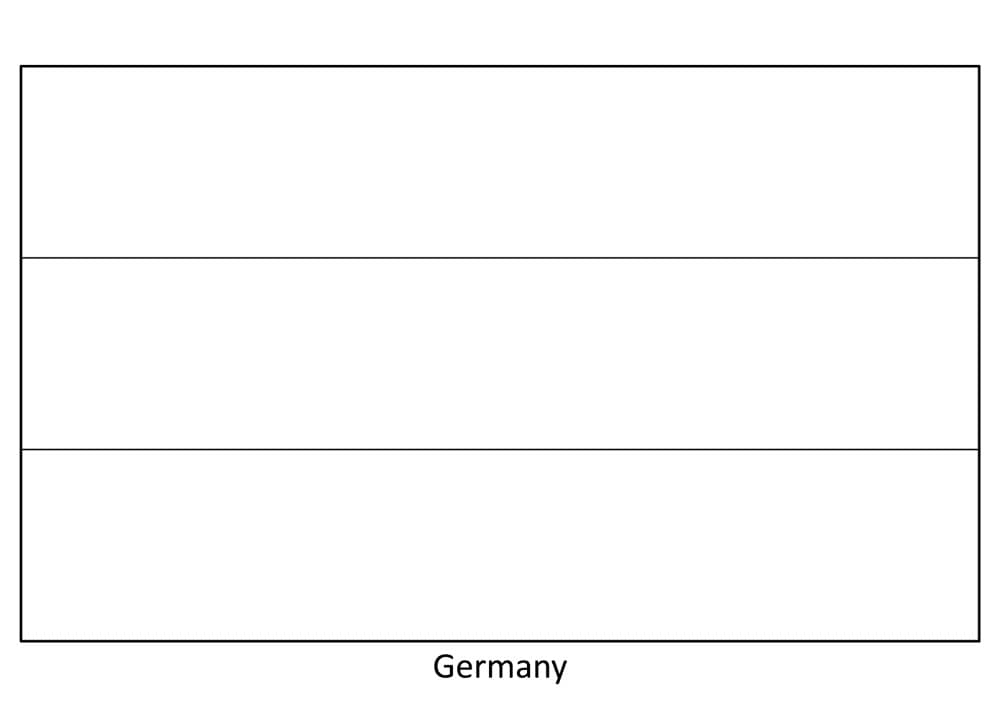 Zeichne Flagge Deutschlands schlicht