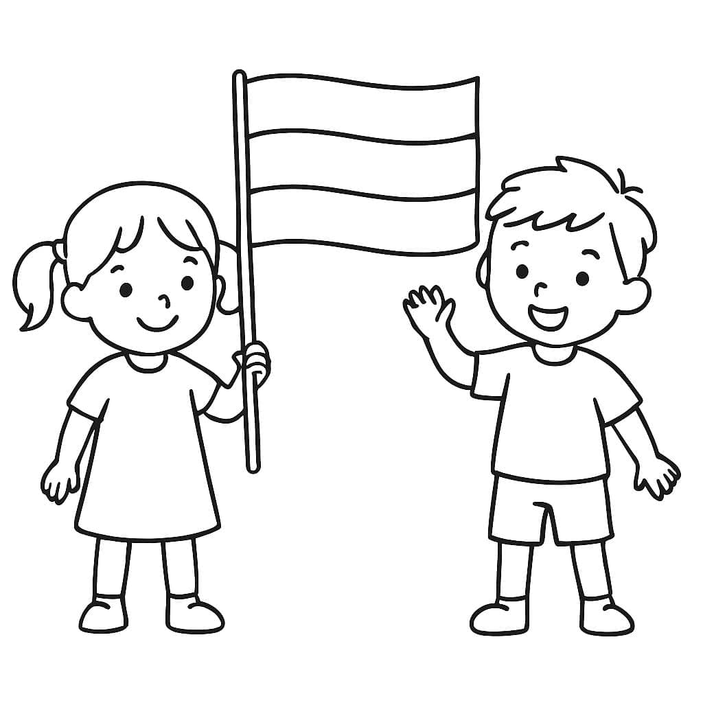 Zeichne Flagge Deutschlands Zum Ausdrucken für Kinder