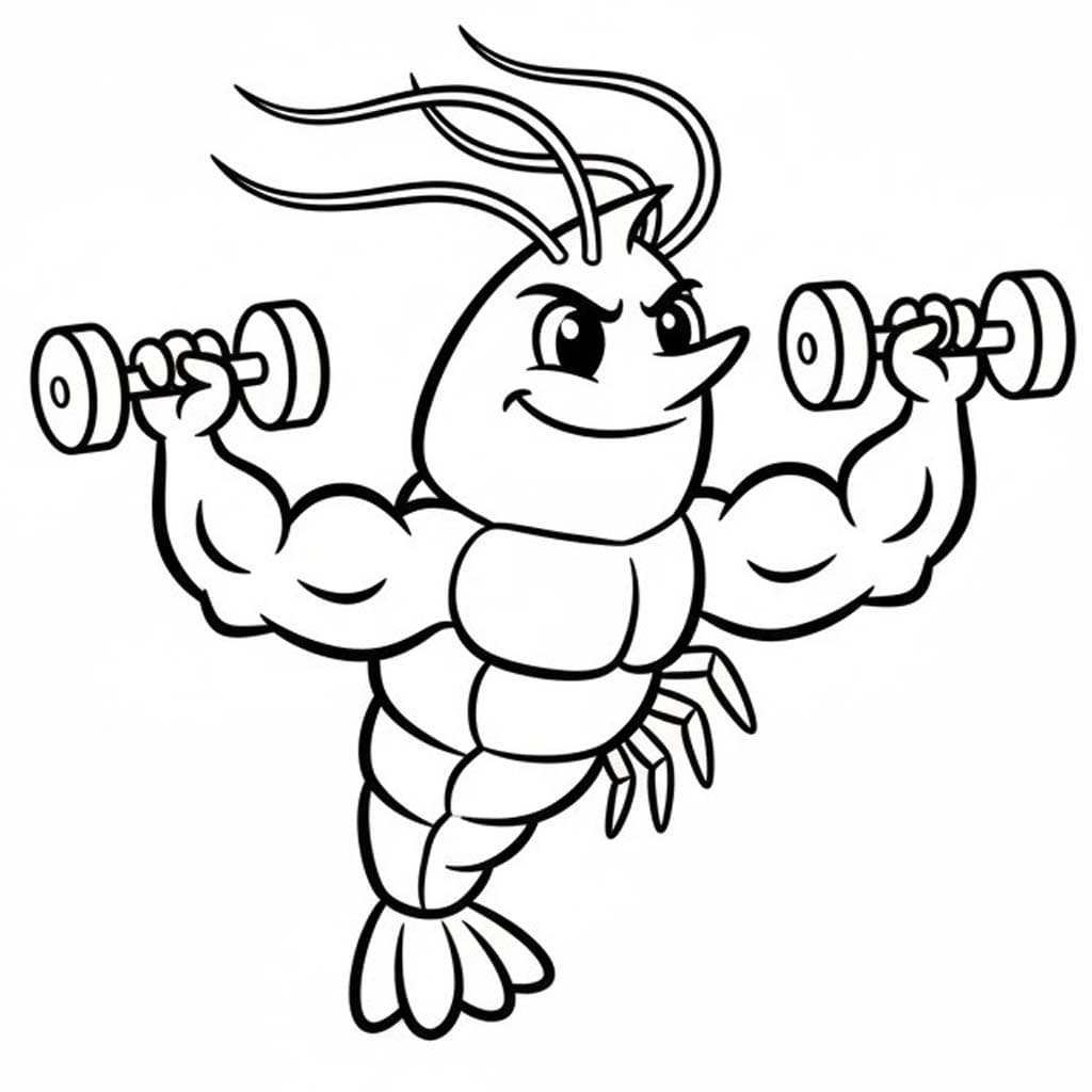 Zeichne Garnele kostenlos druckbare einfach