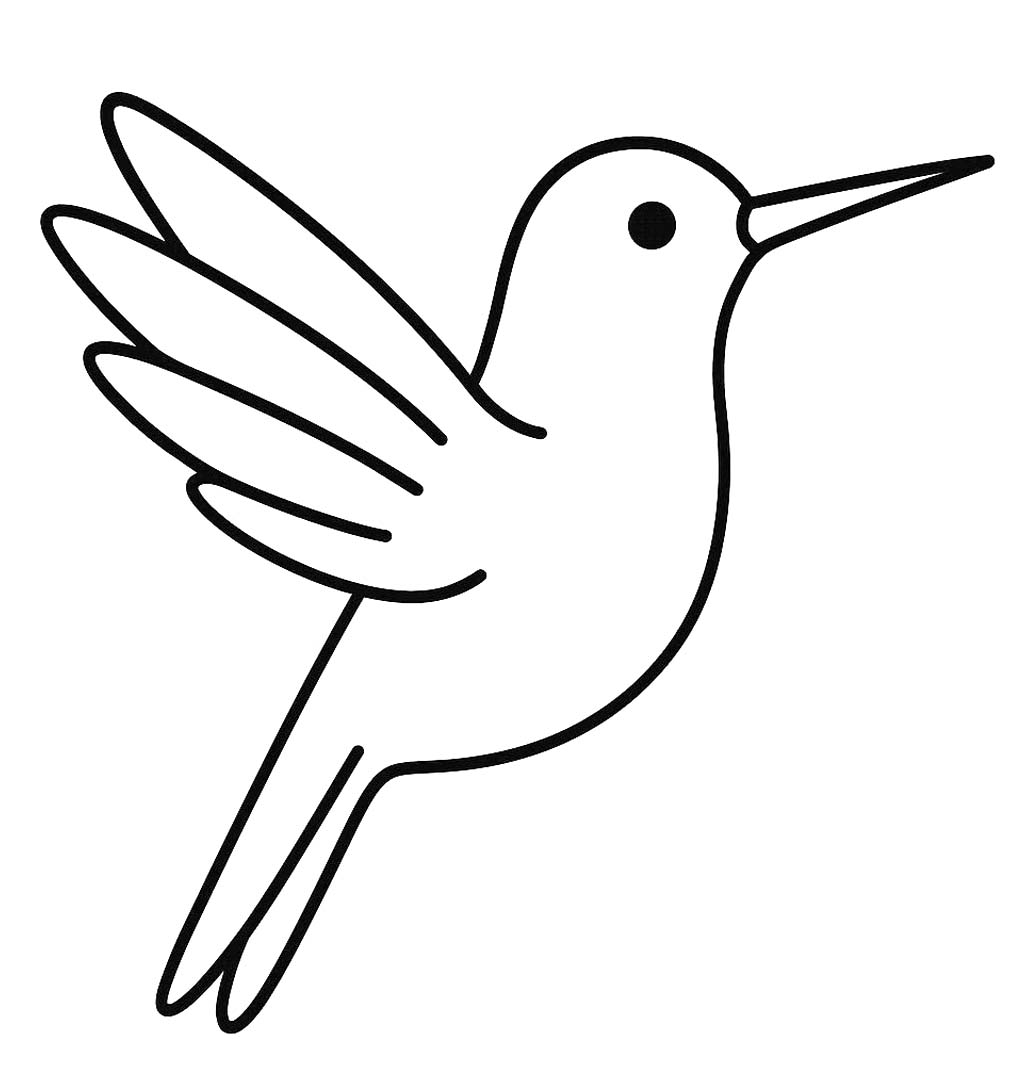Zeichne Kolibri kostenlos