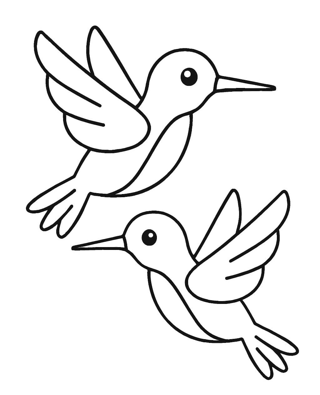 Zeichne Kolibri schlicht