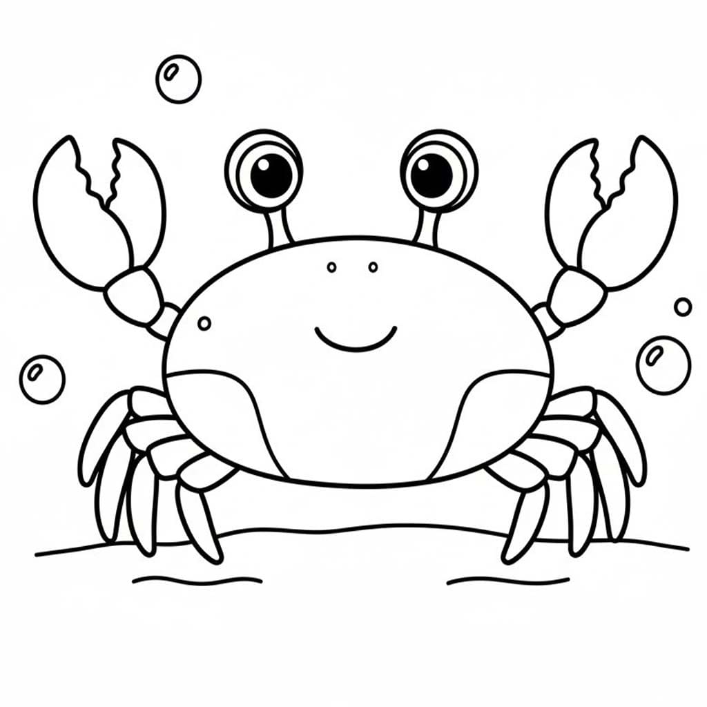 Zeichne Krabbe basisch