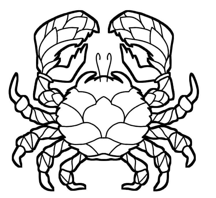 Zeichne Krabbe für Kinder