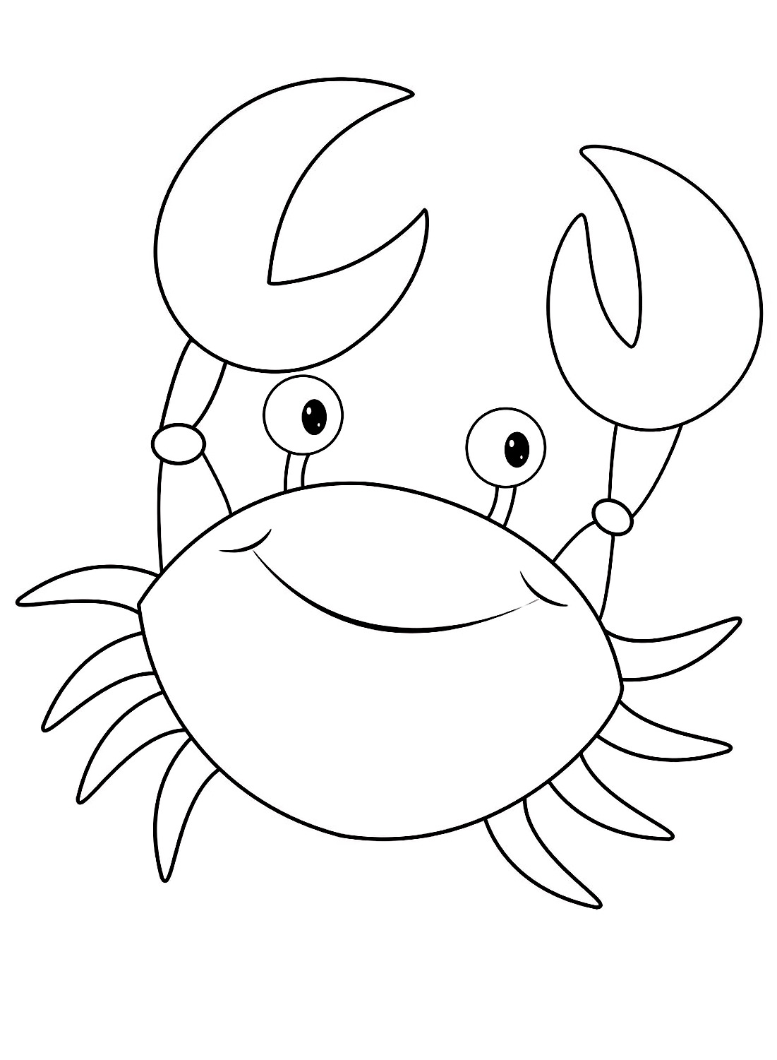 Zeichne Krabbe schlicht