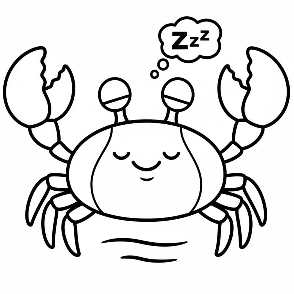 Zeichne Krabbe zum Ausdrucken für Kinder
