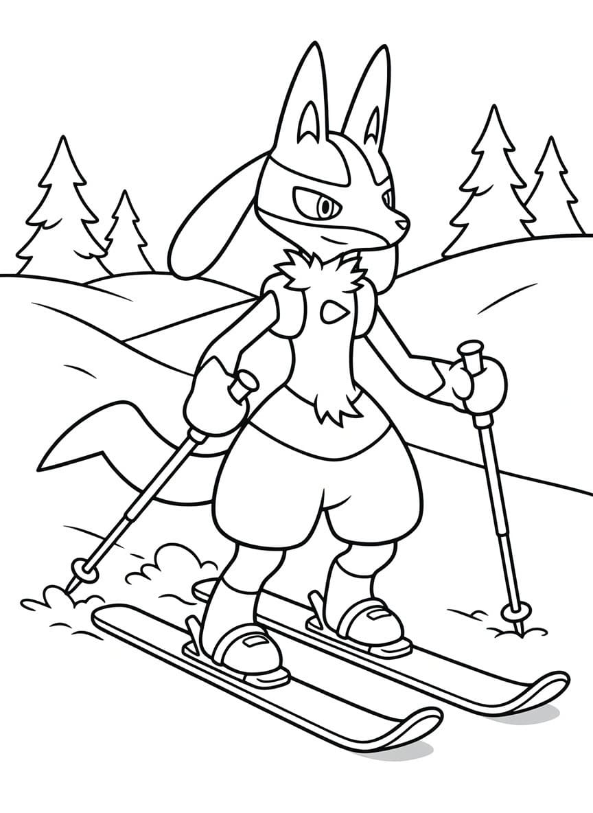 Zeichne Lucario basisch