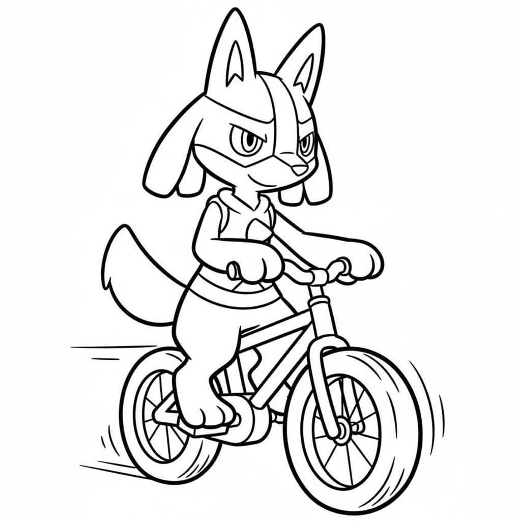 Zeichne Lucario druckbare basisch