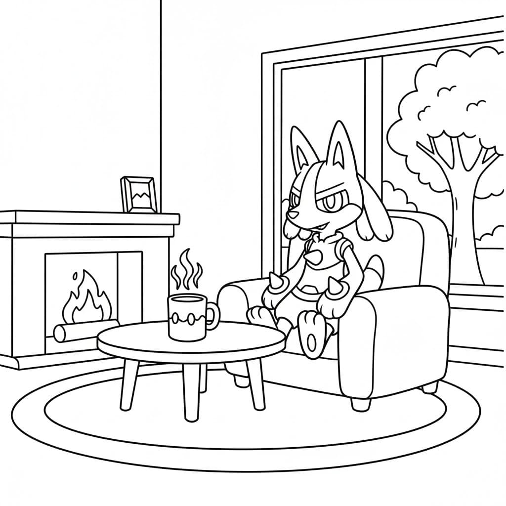 Zeichne Lucario kostenlos