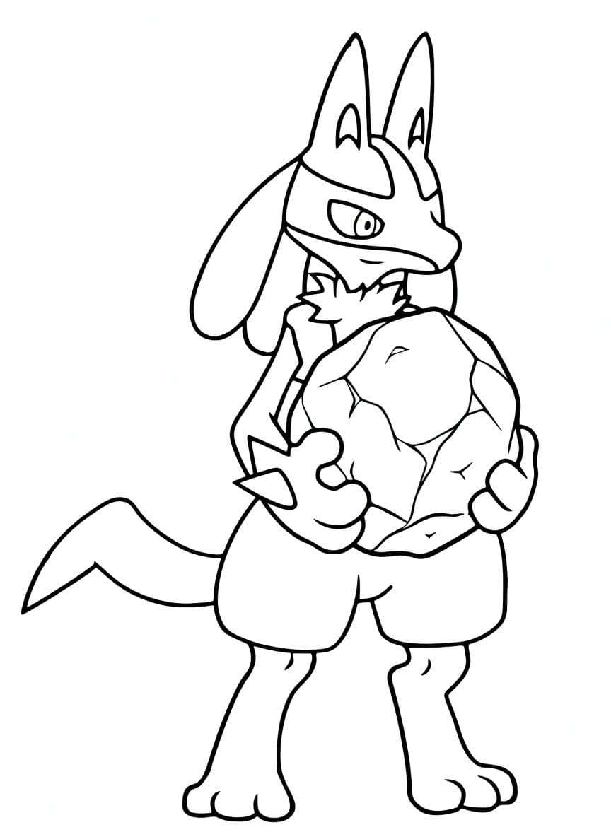 Zeichne Lucario kostenlos basisch