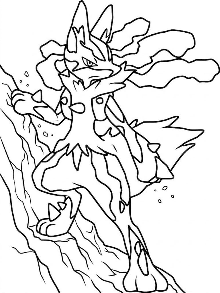 Zeichne Lucario kostenlos einfach