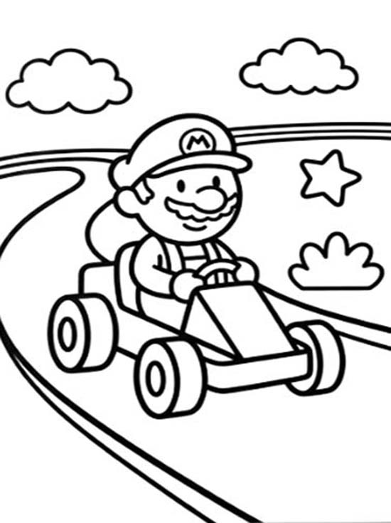 Mario Kart ausmalbilder