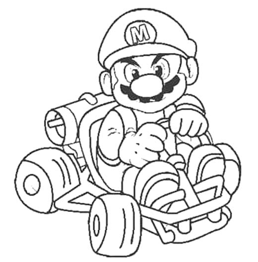 Zeichne Mario Kart kostenlos
